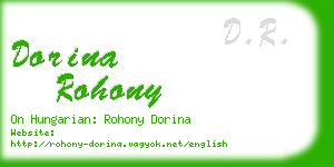 dorina rohony business card